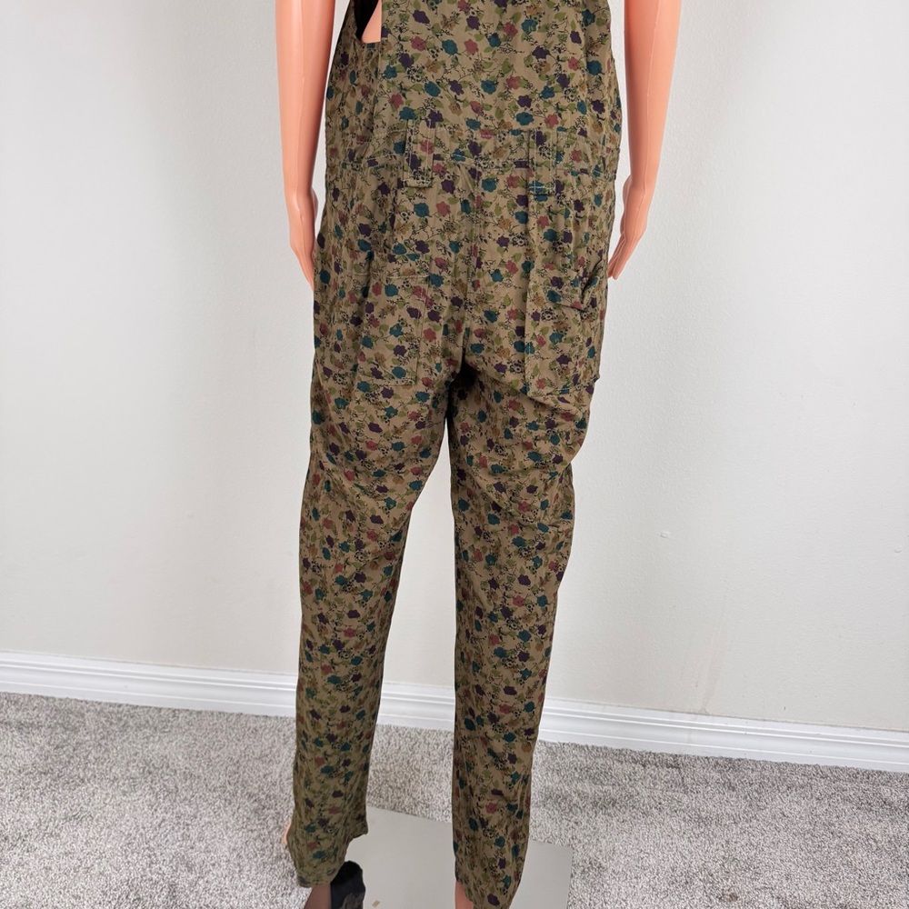 Free people Floral Rayon Overalls Jumpsuit Green Lightweight - Picture 7 of 15